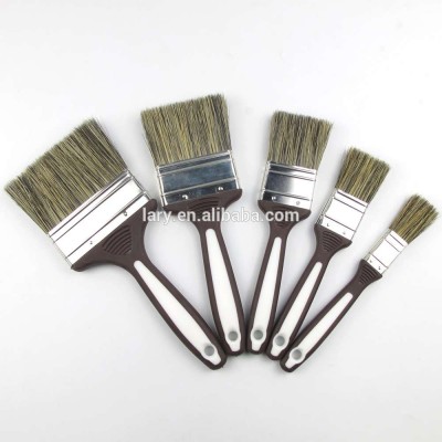 LARRY Tapred Filament mixed Natural Pig Bristles Paint Brushes TPR Handle Paint Brushes