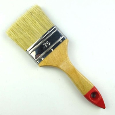 Lary 1"-4" Flat Brush Chip Brush 100% Pure Bristle paint brush Wooden Handle