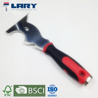 Lary Hot Sale Multi-functional Rubber Plastic Handle Stainless Steel Putty Knife